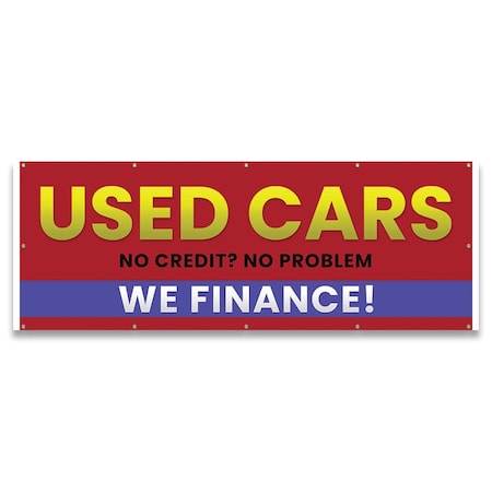 Used Cars No Credit No Problem We Finance Banner Concession Stand Food Truck Single Sided